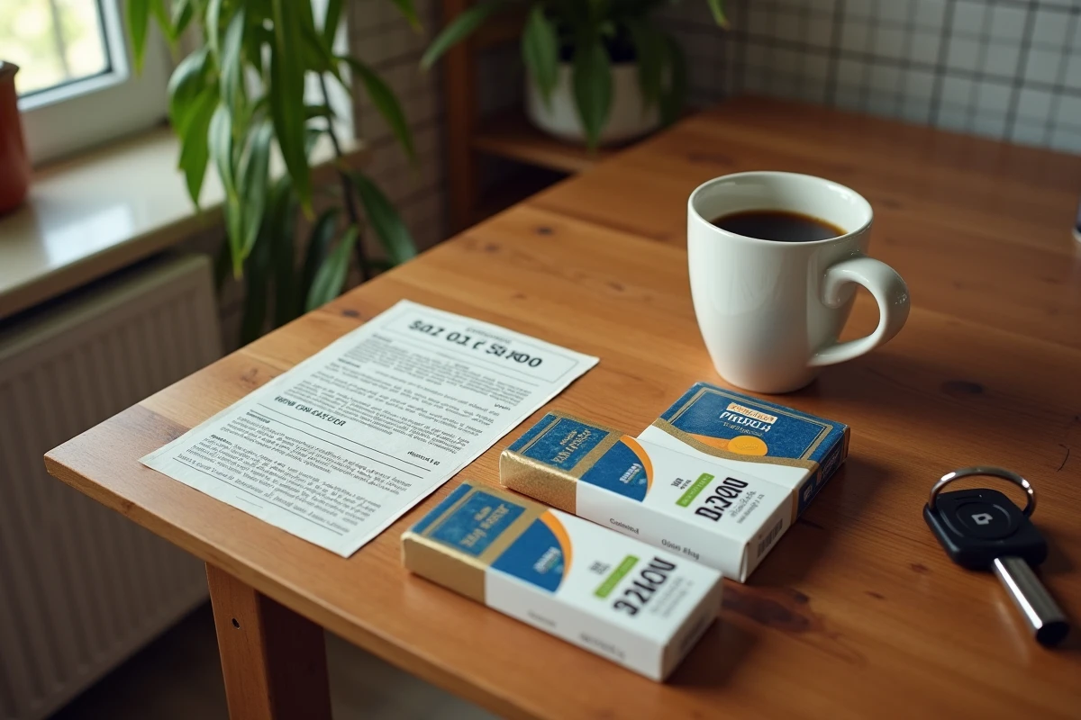 Paquets de cigarettes espagnoles et brochure des douanes françaises posés sur une table, représentant les règles de quantités autorisées pour le tabac rapporté d'Espagne en 2026
